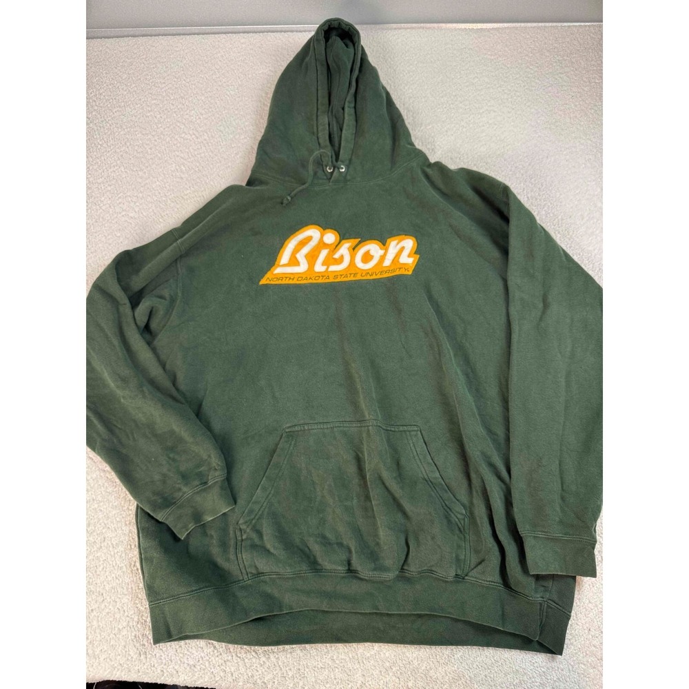 CI Sport Mens Bison North Dakota State University Long Sleeve Green Hoodie‎ 3XL